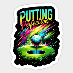 Putting perfection - golf competition Sticker